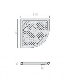 PIATTO DOCCIA FLAT 80 ANGOLO 